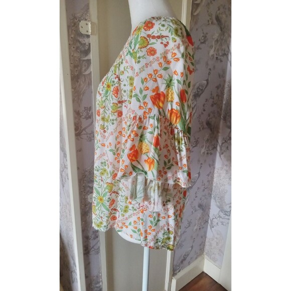 Cato Floral Boho Bell Sleeves Top - Picture 2 of 11